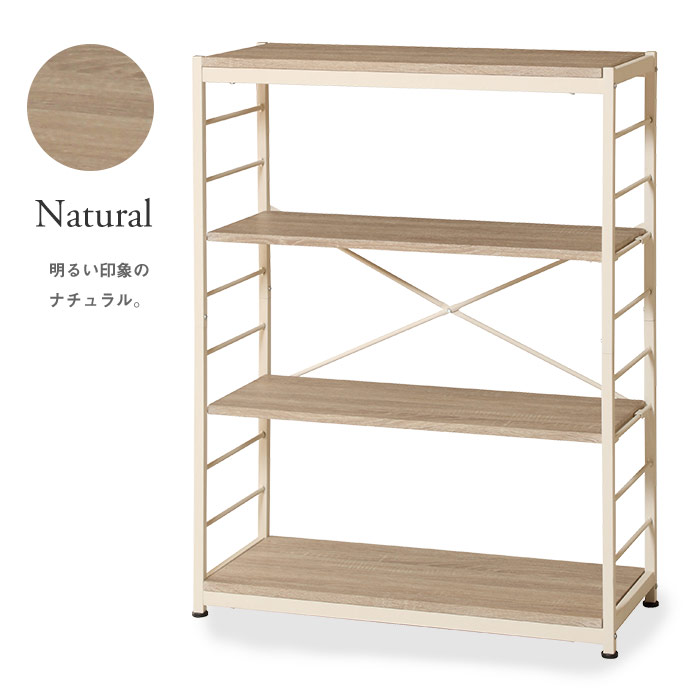 楽天市場】[レビュー特典]ヴィンテージ風 オープンラック 幅84cm 4段