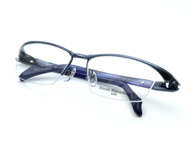 楽天市場】レンズつき マサキマツシマ メガネ MF-1265 2 ブルーグレイ