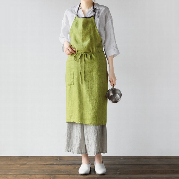 楽天市場】【特典付き】 フルエプロン ミラ ライムグリーン A396