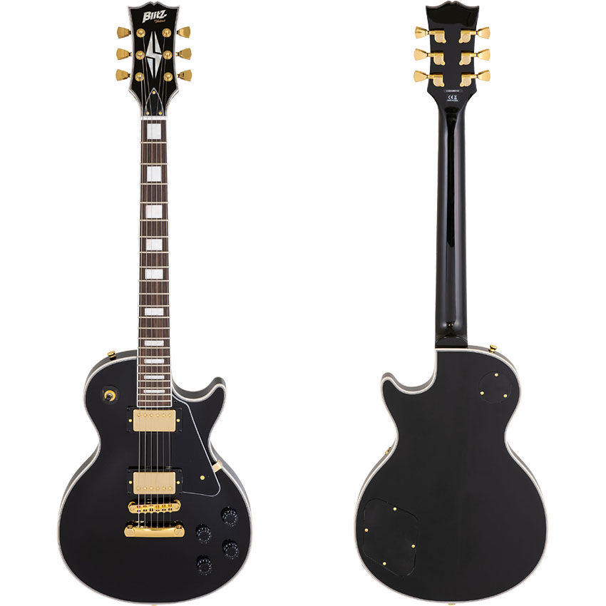 楽天市場】Blitz エレキギター BLP-CST BK レスポールカスタム
