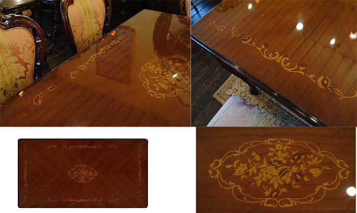 楽天市場】ダイニングテーブル マホガニー 幅165cm クラシック調 猫足