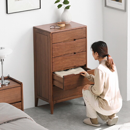 楽天市場】キャビネット 幅58cm チェスト 引出し収納 無垢材