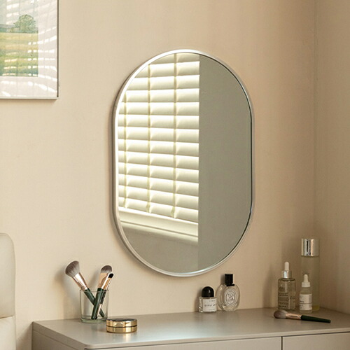 楽天市場】ウォールミラー 壁掛けミラー 幅40cm 楕円型 鏡 壁掛 洗面所
