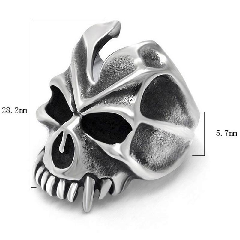楽天市場】頭蓋骨ひび割れスカルステンレスリング（RRR050）サイズ/15