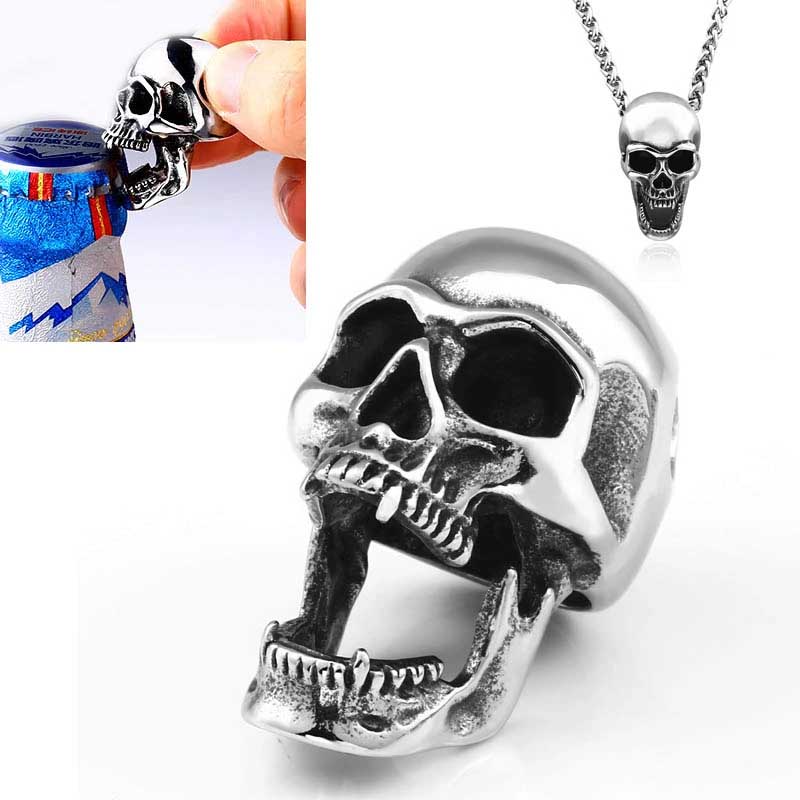 楽天市場】スカルオープナーステンレスペンダントトップ 1個 メンズ