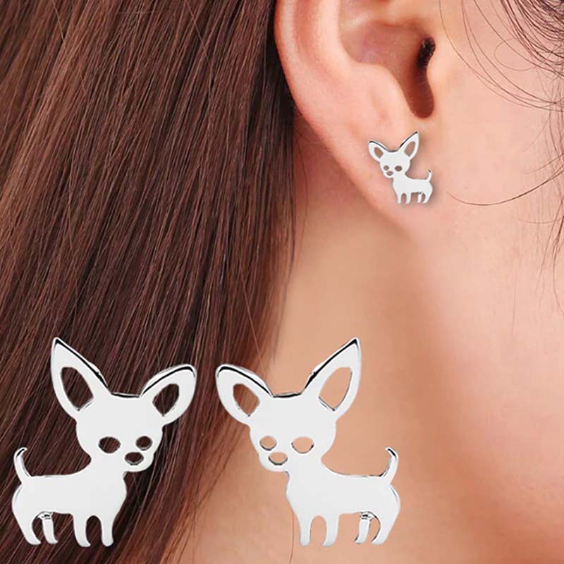 楽天市場】チワワステンレスピアス（1ペア） 両耳 イヌ ドッグ 犬