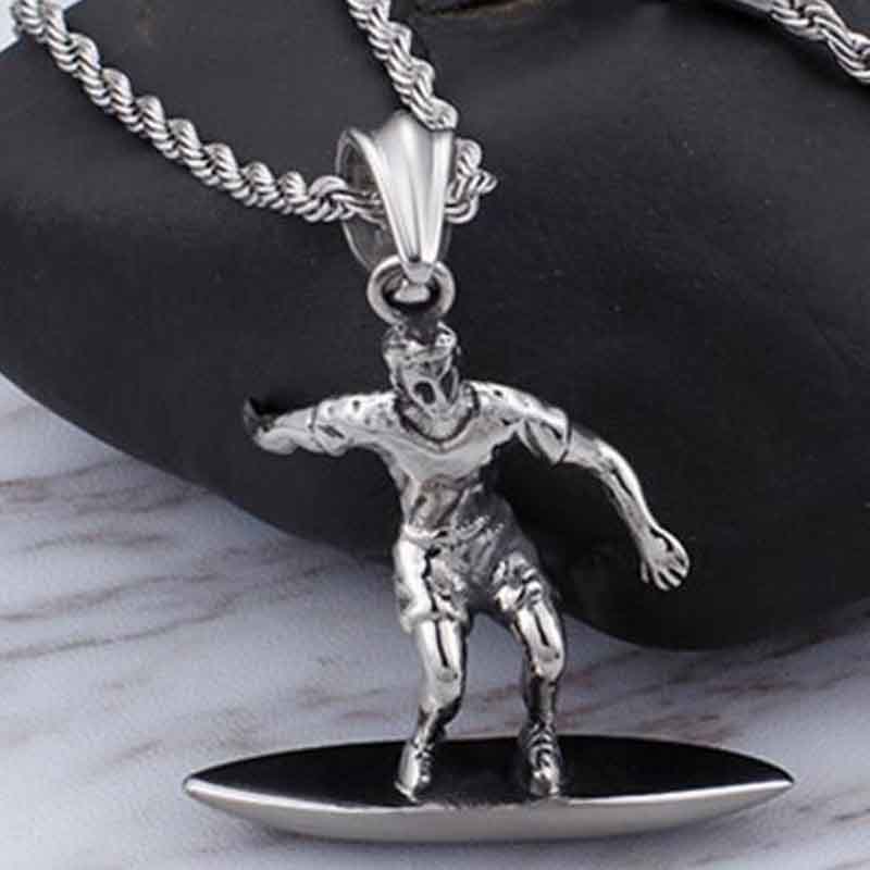 楽天市場】サーフィンステンレスペンダントトップ 1個販売 メンズ