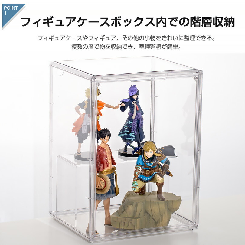 楽天市場】フィギュアケース UVカット99% LEDケーブル穴あり 積み重ね