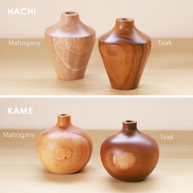 楽天市場】一輪挿し 花瓶 +Na KAKI おしゃれ 木製 8cm フラワーベース