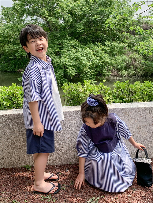 楽天市場】親子 ペアルック tシャツ ペア ワンピース シャツ 紺 夏服