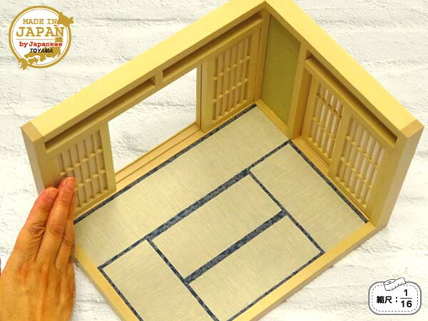 楽天市場】和風ドールハウス-10 ミニ和室6畳-L型B（1/16スケール