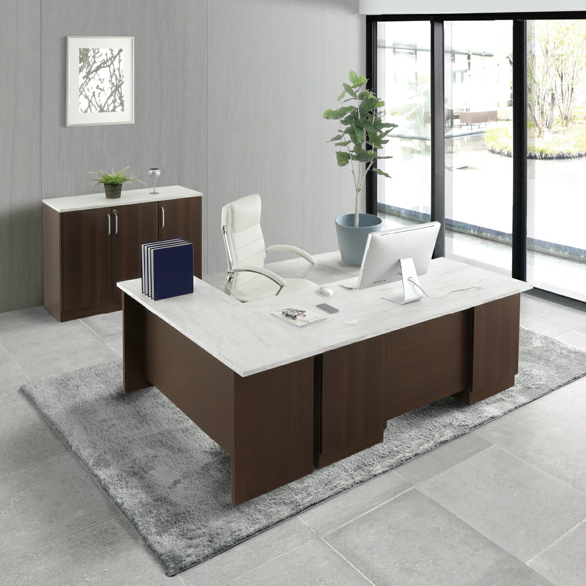 楽天市場】エクティー 国産役員用両開き書庫 W800 D470 H1820 大川家具