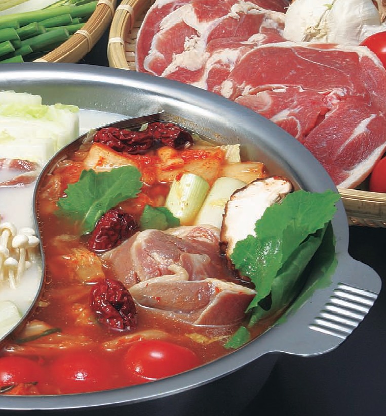 楽天市場】ちり鍋 2仕切 21cm (内寸約20cm) 蓋付 SW 仕切鍋 仕切付 IH