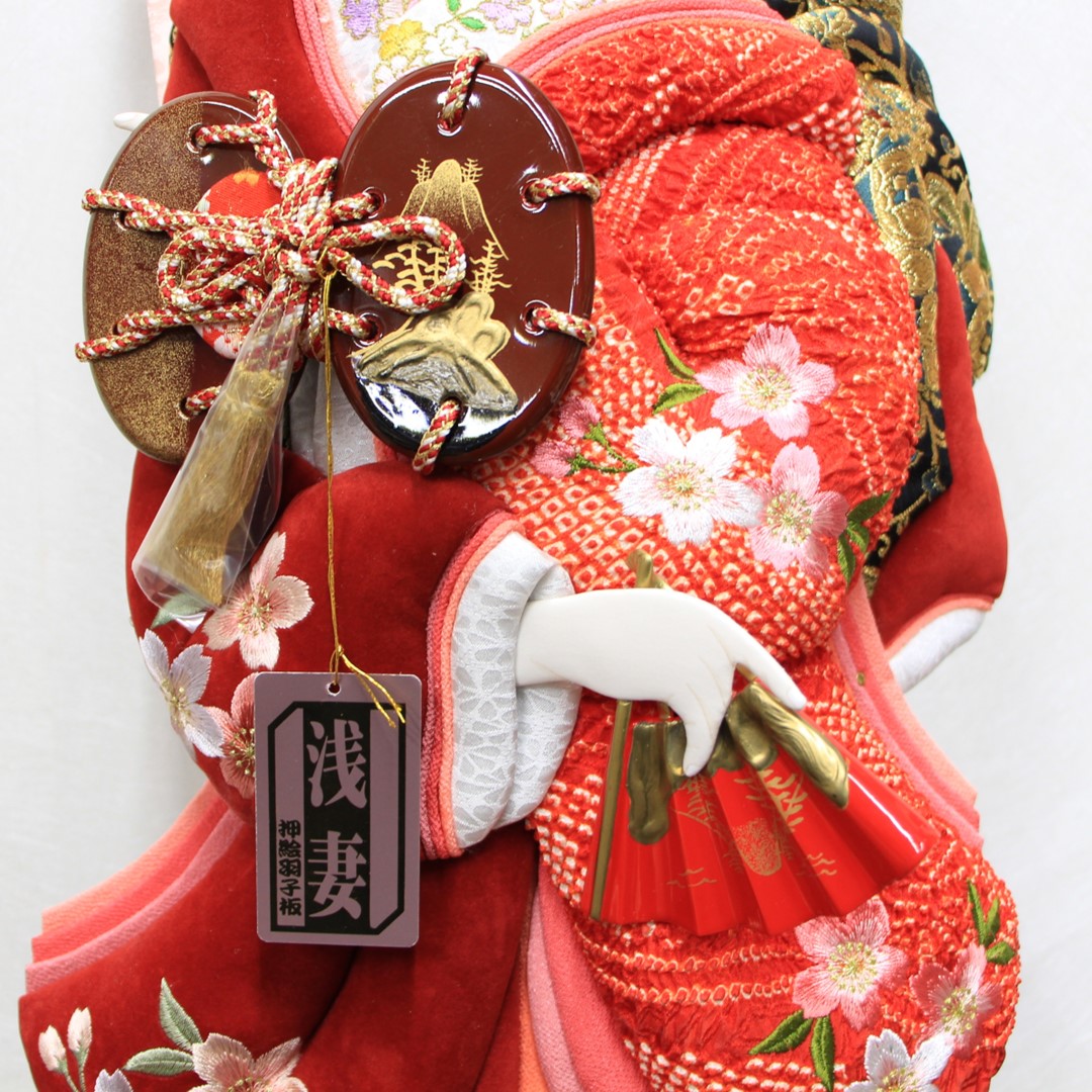 花梨塗り 特大 羽子板 飾台 台 敷板（花台) 21㎝ 四国型 木製 国産 漆