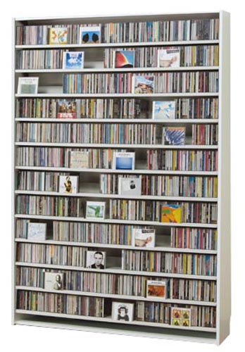 楽天市場】CD,DVDの収納棚 スチール製棚 CDラック 1668枚収納 / DVD