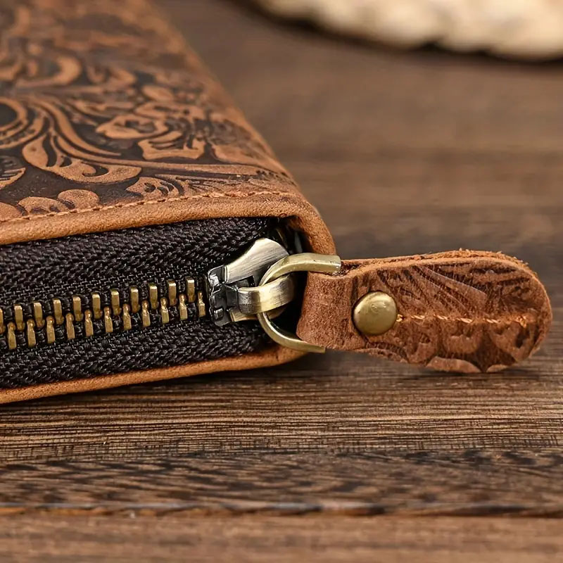 楽天市場】ヴィンテージ風 本革長財布 牛革 メンズ 長財布 エンボス