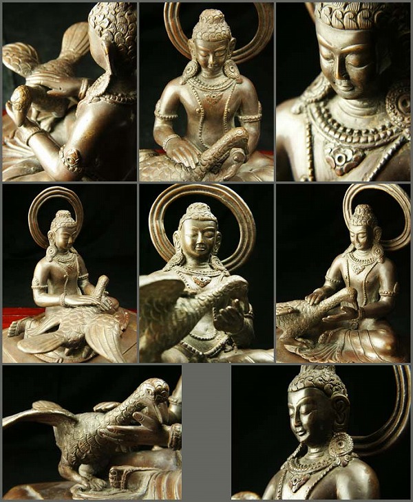 楽天市場】鳥を抱く仏陀 銅造彫金仕上げ 一点もの : 仏像仏画チベット