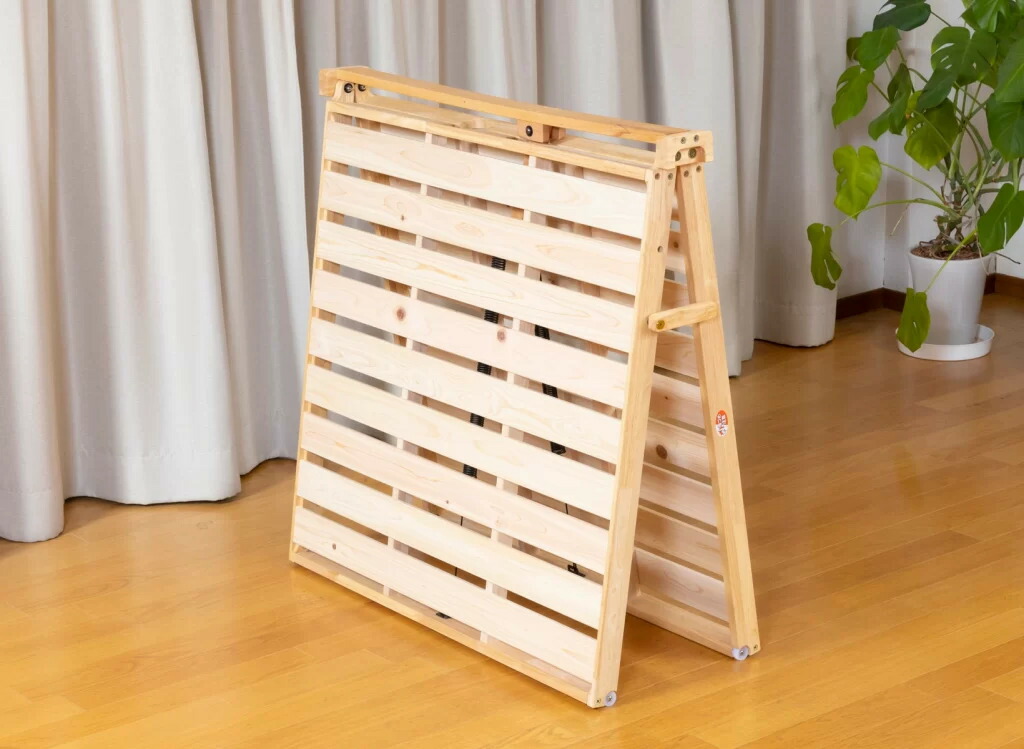 楽天市場】中居木工 スプリング付きひのきスノコマット 折りたたみ