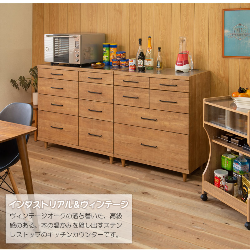 楽天市場】【STING】シリーズ ステンレストップキッチンカウンター 幅