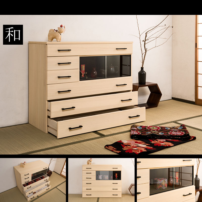 楽天市場】【IDENTITY】茶ノ香 6段 幅98 茶箪笥 茶棚 民芸 食器棚 茶器