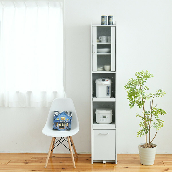 楽天市場】すきま 隙間収納 キッチン ミニ 食器棚 キッチン家電収納