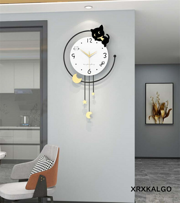 楽天市場】振り子時計 壁掛け時計 おしゃれ クロック 猫 デザイン