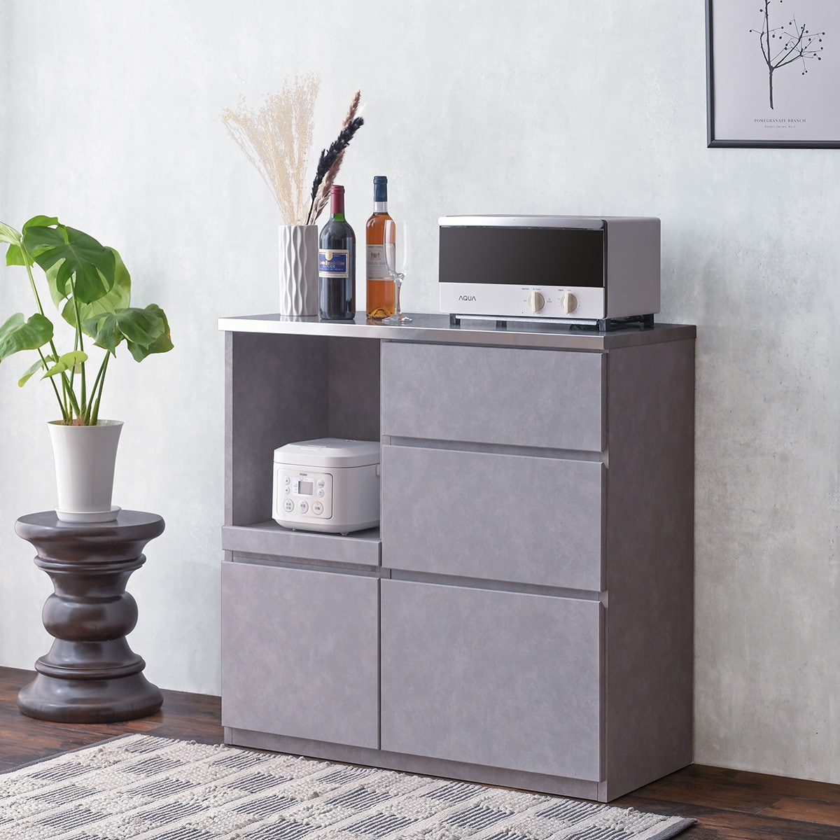 楽天市場】ステンレス天板キッチンカウンター(MC302K) ニトリ 【配送員