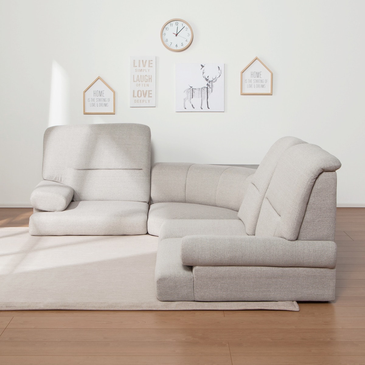 楽天市場】コーナーローソファ4点セット (Nゲート ファブリックBE