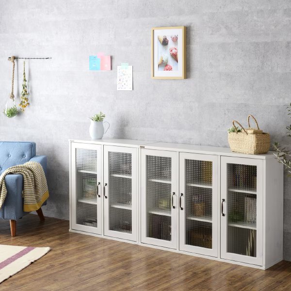 楽天市場】リビングユニット収納シリーズ キャビネット 幅112cm ニトリ