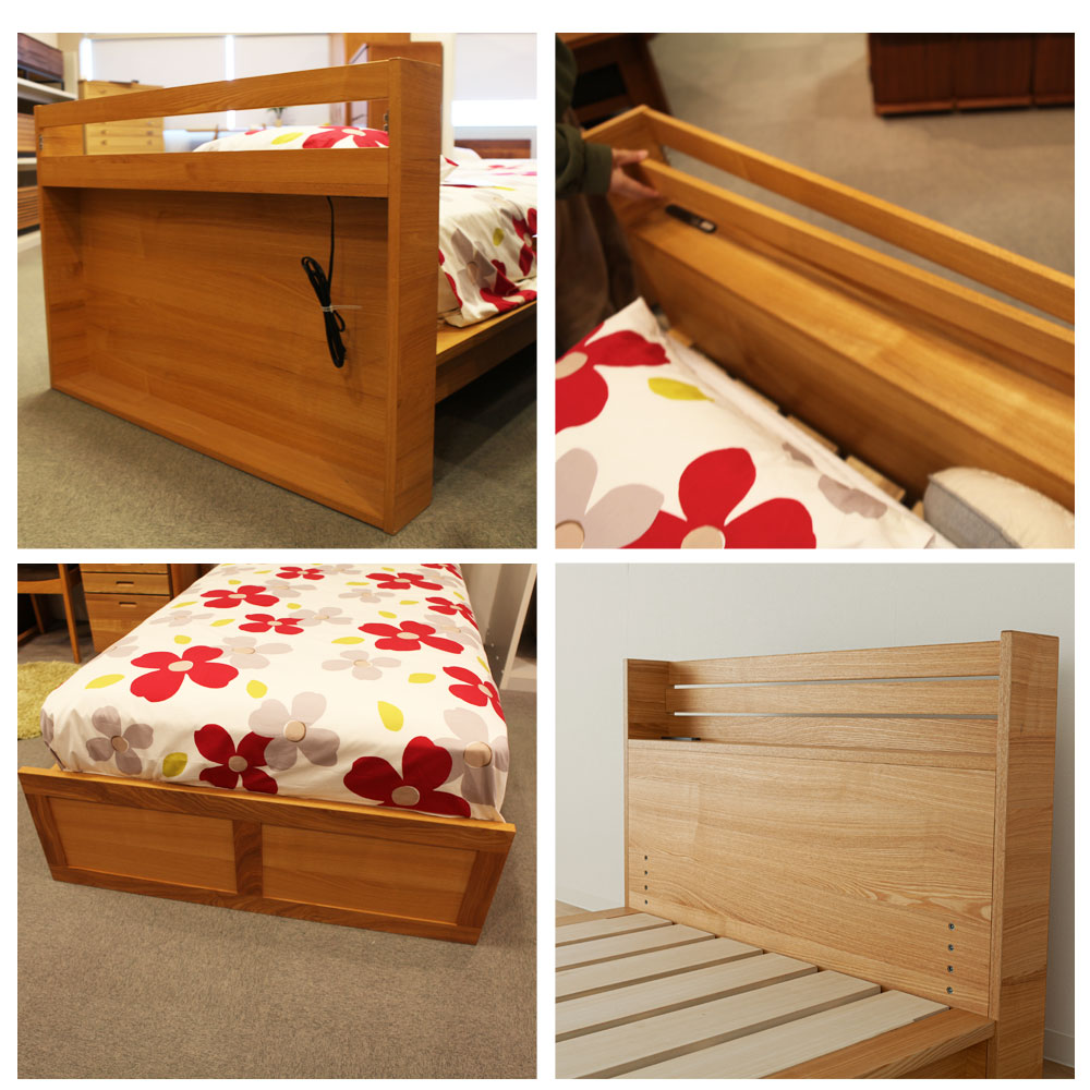 楽天市場】ファイン ベッドフレーム シングル ダブル 天然木 木製