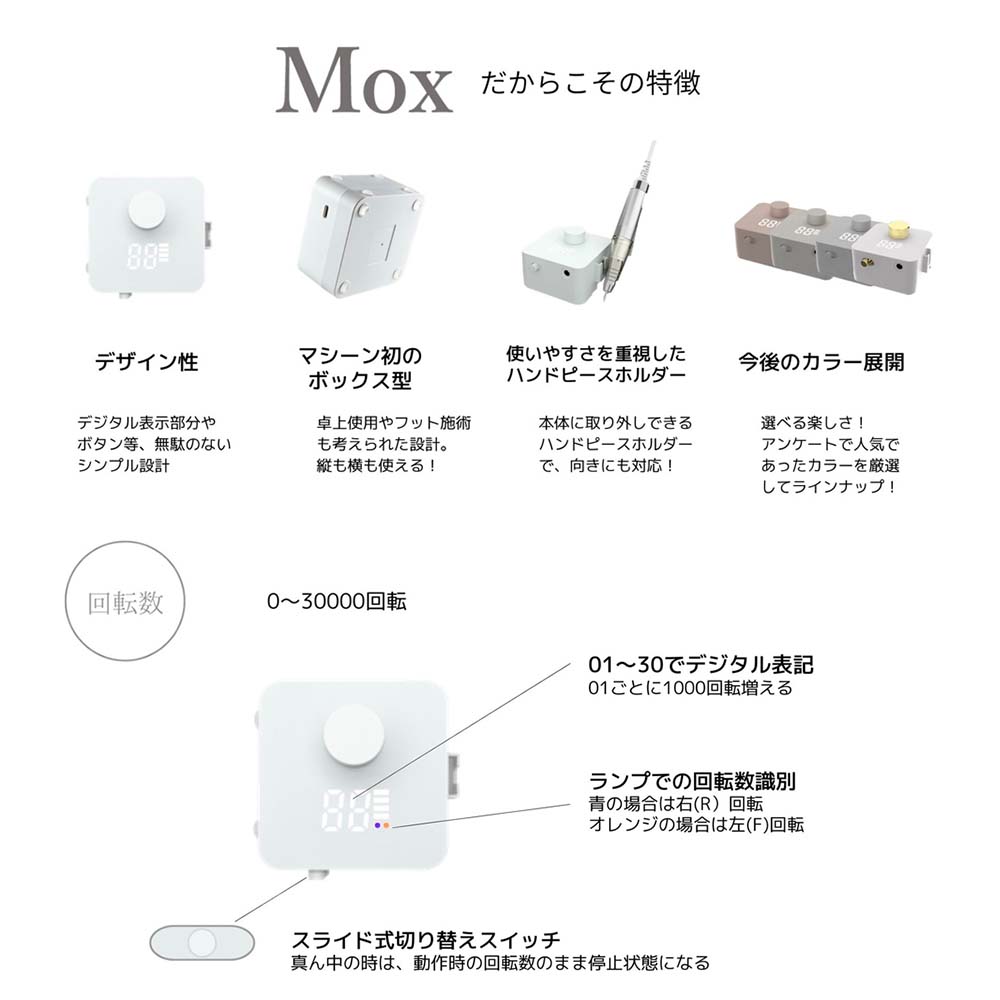 楽天市場】SHAREYDVA シャレドワ ネイルマシーン Mox ホワイト 充電式