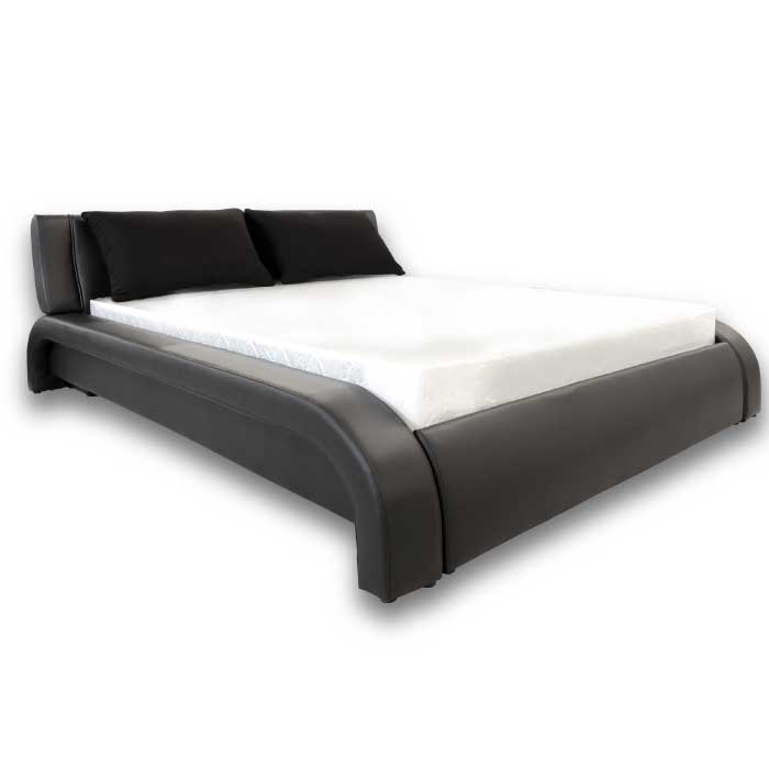 楽天市場】レザーベッド ダブルベッド フレーム 単品 インセットタイプ