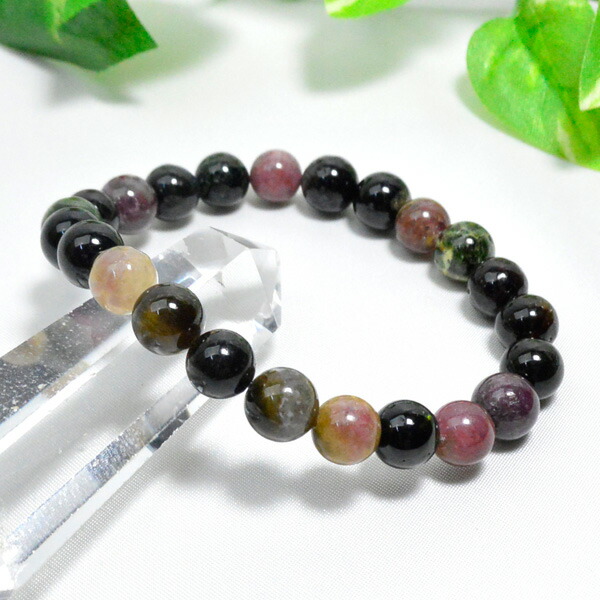 楽天市場】天然石 ブレスレット ミックストルマリン AA 8mm