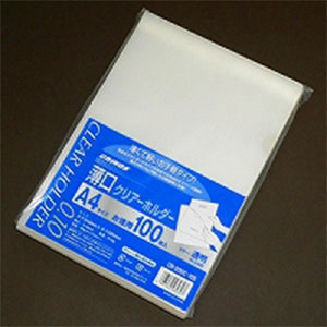 楽天市場】【まとめ買い100枚入】薄口クリアーホルダー クリアファイル