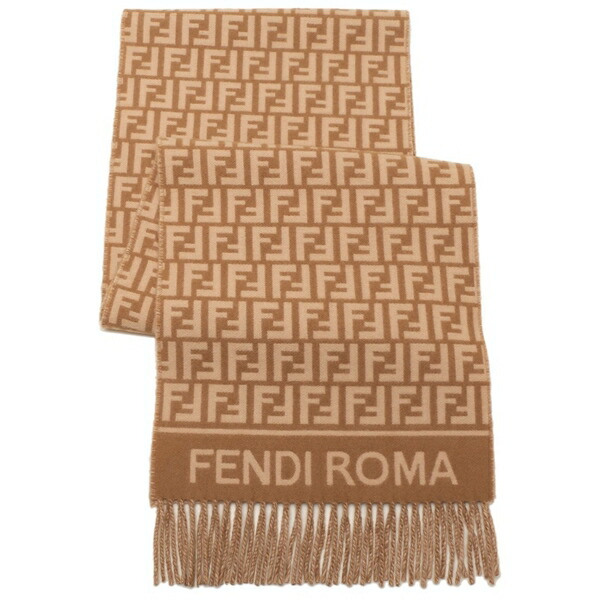 FENDI フェンディ ウールブランケット ロゴ入り ベージュ クリーニング