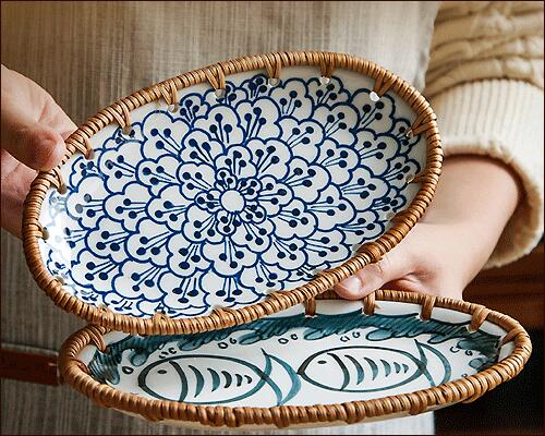 楽天市場】お皿 プレート 北欧 陶器 オーバル 魚 さかな オリエンタル