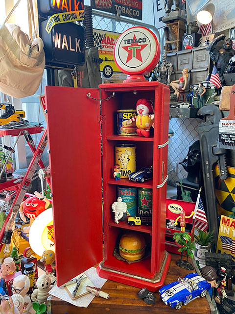 楽天市場】テキサコ ガスポンプ型キャビネット CDタワー アメリカン