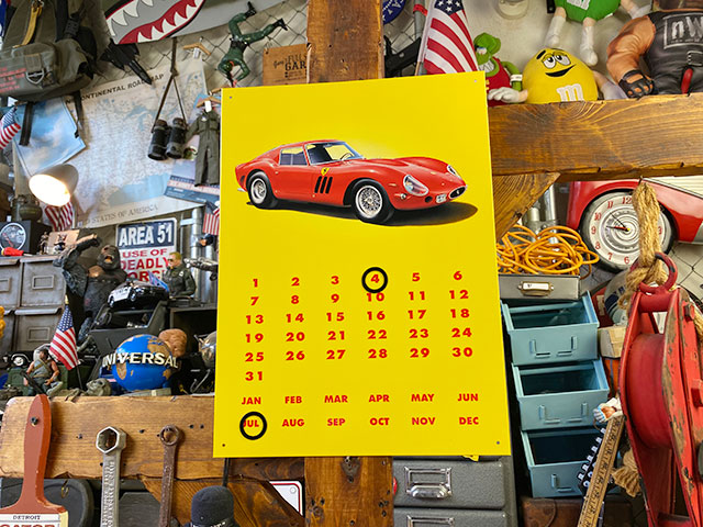 楽天市場】フェラーリ 250GTO ブリキ看板 （万年カレンダー