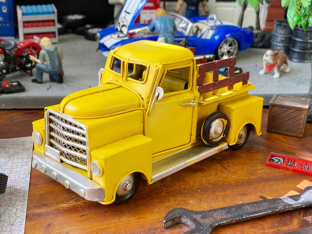 楽天市場】昔のピックアップトラック ブリキオブジェ Sサイズ