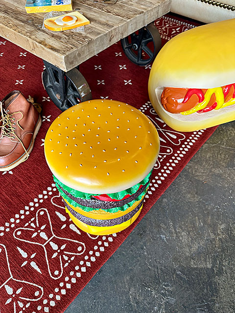 楽天市場】ハンバーガー スツール イースね アメリカン雑貨 アメリカ