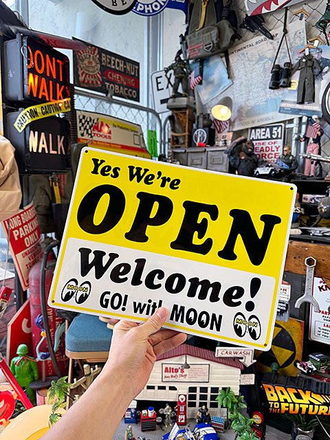 楽天市場】ムーンアイズ オープン ＆ クローズ サインプレート 看板