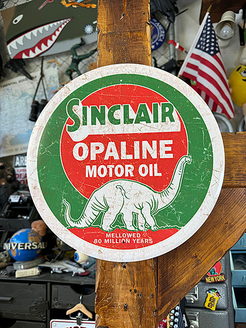 楽天市場】シンクレア ラウンド型 ブリキ看板 アメリカン雑貨 アメリカ