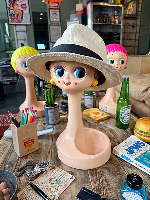 楽天市場】ヘッドマネキン ディスプレイ （ブラウン） ツイッギー