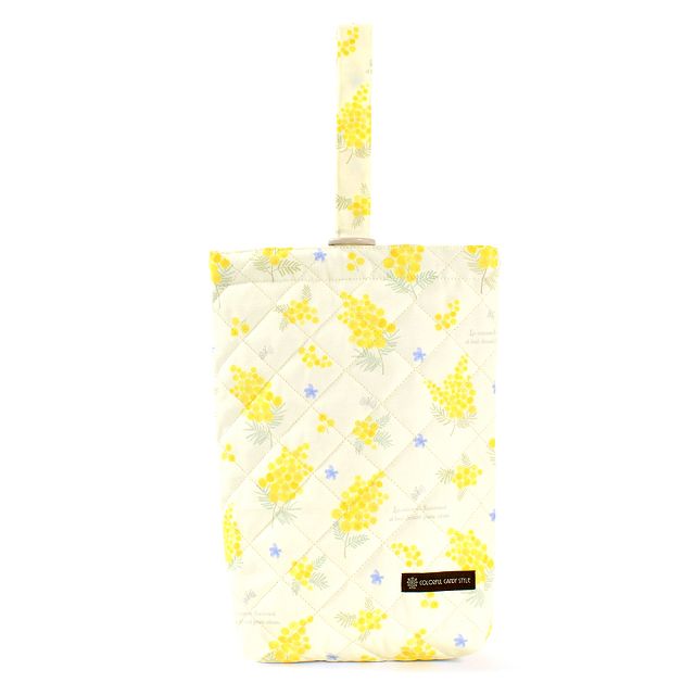 楽天市場】シューズケース キルティング ネームタグ付き 撥水 ミモザ