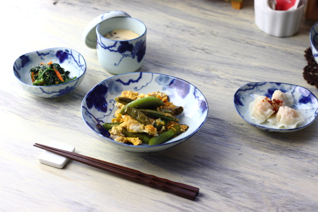 楽天市場】藍染ぶどう 5.5寸浅鉢 17cm 日本製 美濃焼 六兵55浅鉢