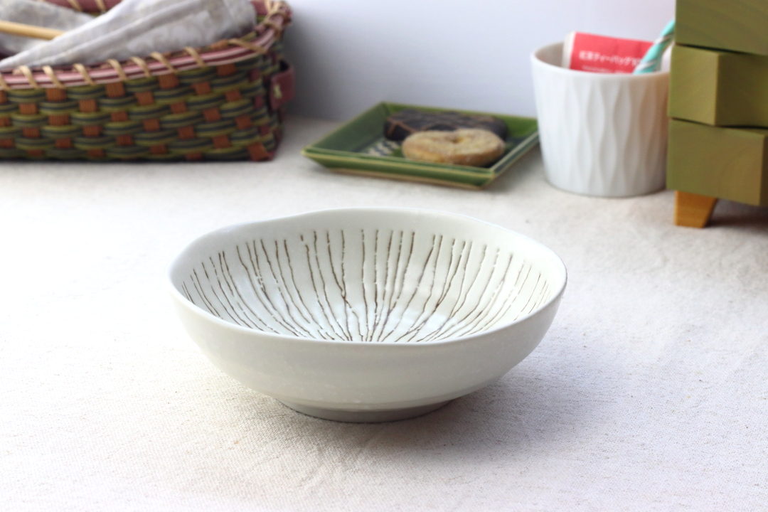 楽天市場】彫十草 4.5寸中鉢 15cm 日本製 美濃焼 45鉢 中鉢 中皿