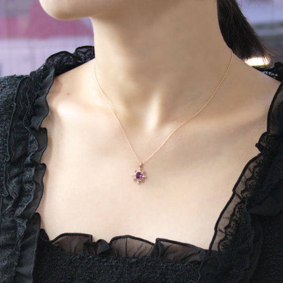 楽天市場】1月 2月誕生石ネックレス ロードライトガーネット