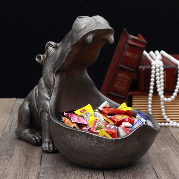 楽天市場】カバ 小物入れ 置物 モチーフ 動物 アニマル ライトブルー