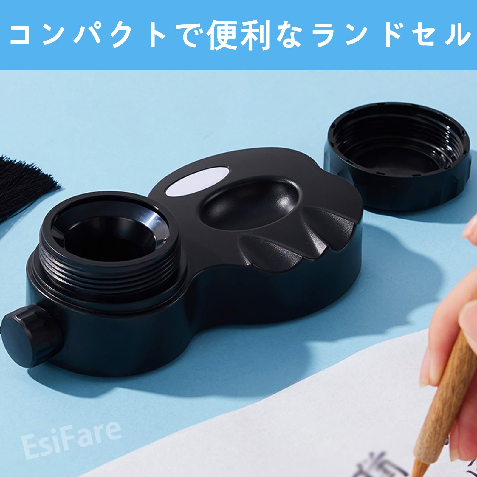 楽天市場】【送料無料】EsiFare ミニ硯 蓋付き インクホルダー 書道