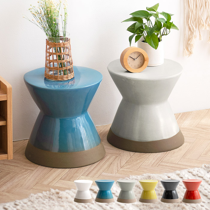 楽天市場】陶器 スツール チェア イス 椅子 屋外 室内 庭 玄関 テラス